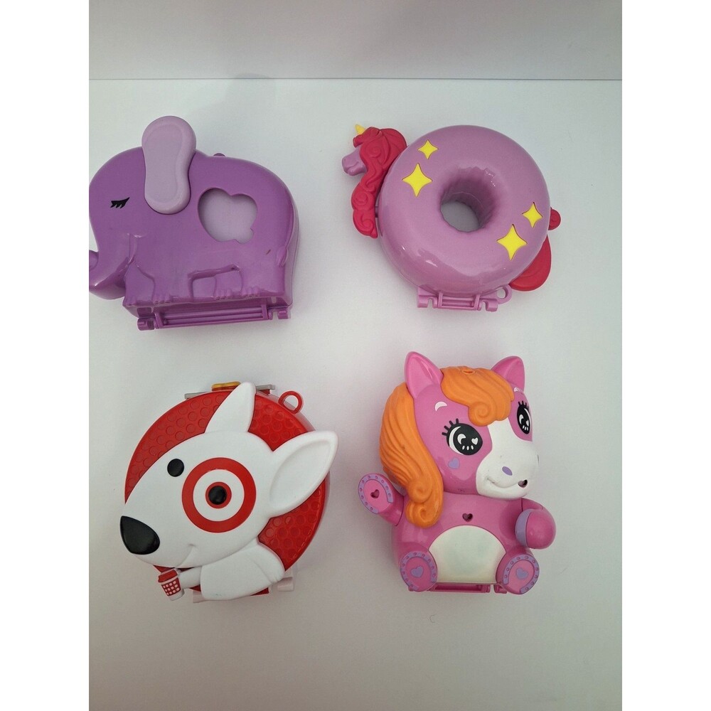Polly Pocket Compact Toys Mini Playset Bundle "Set of 4" NO ACCESSORIES
